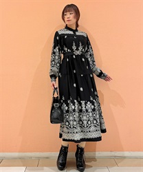 総柄ティアードワンピース(Ａ-F)