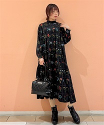 総柄ティアードワンピース(Ｂ-F)