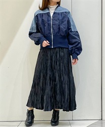 デニム切替ブルゾン