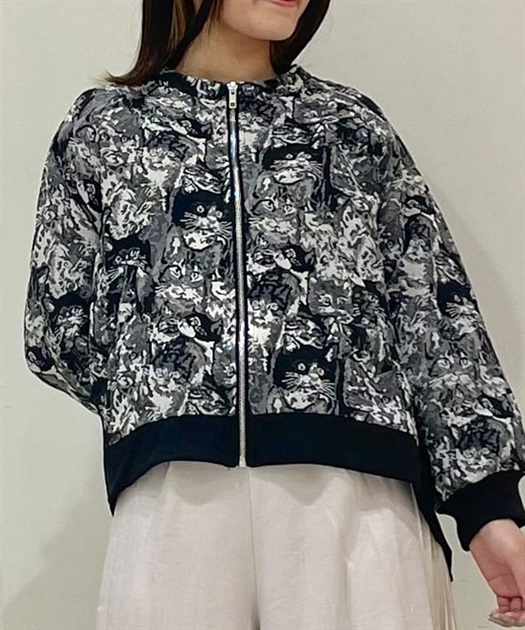 後配色ゴブランブルゾン | purple label | axes femme online shop 後配色ゴブランブルゾン | purple label | axes femme online shop
