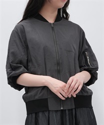 バルーンスリーブブルゾン(グレー-F)