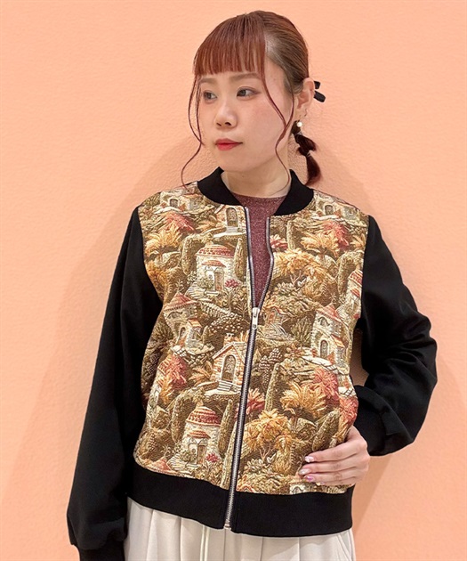 ゴブラン切替ブルゾン
