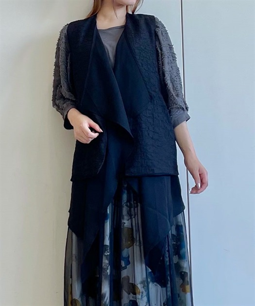 2枚重ね変型ロングベスト【WEB限定価格】 | purple label 2枚重ね変型ロングベスト【WEB限定価格】 | purple label