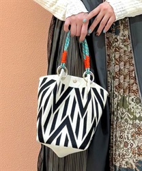 総柄ニットトートバッグ(生成り-F)