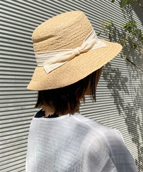 2024人気新作 リボン付麦わら帽子 | shop online femme axes | outlet 帽子