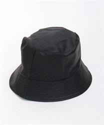 フェイクレザーバケットハット【期間限定価格】(黒-F)