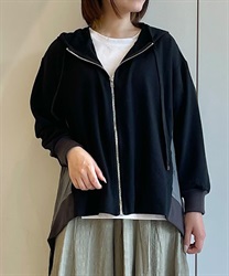 異素材配色切替ロングパーカー | outlet | axes femme online shop