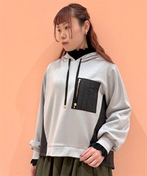 キルティング切替パーカー(グレージュ-F)