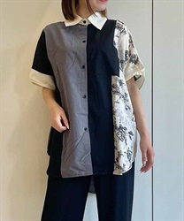 パッチワークビッグシャツ