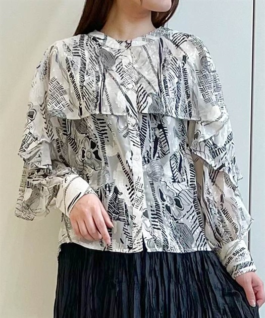 シフォンジャカードブラウス | outlet | axes femme online shop シフォンジャカードブラウス | outlet | axes femme online shop