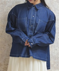 デニムビッグシャツ【WEB先行販売】(インディゴ-F)