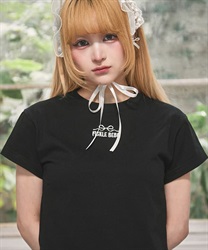 ハートカットフリルトップス【10%OFF対象商品】(黒-F)