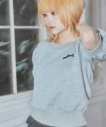 パフスリーブフリーストップス【10%OFF対象商品】(グレー-F)