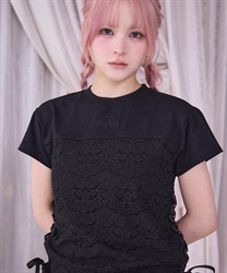 レースリボンＴｅｅ(黒-F)