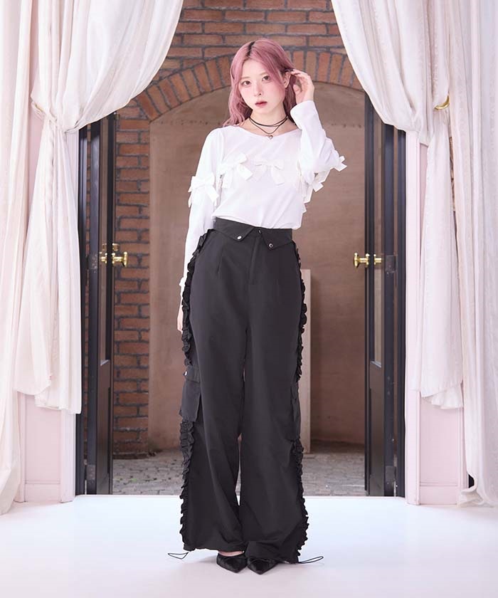 フリルナイロンカーゴパンツ | axes femme 公式オンラインショップ