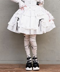 ストライプフリルスカート【ランク限定Web先行販売】(白-M)