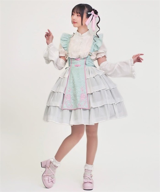 牡丹刺繍チャイナスカート | kawaii | axes femme online shop 牡丹刺繍チャイナスカート | kawaii | axes femme online shop