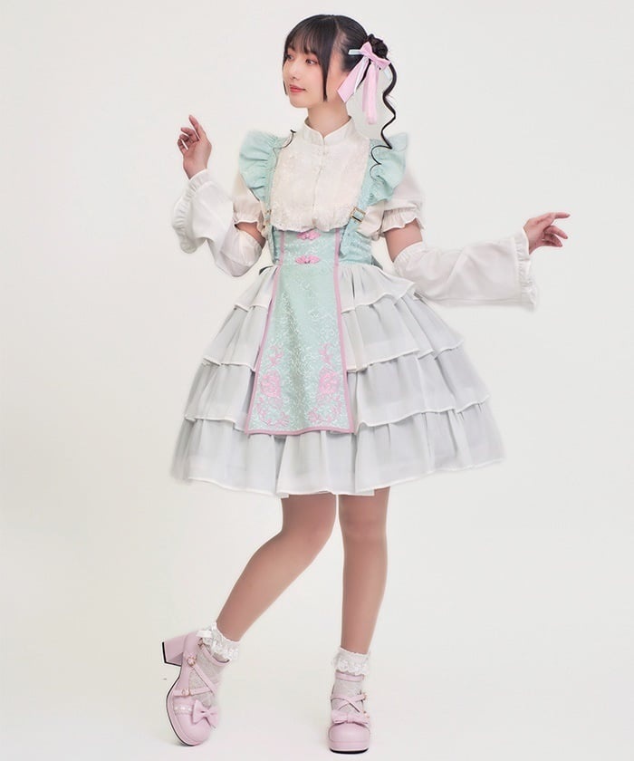 牡丹刺繍チャイナスカート | kawaii | axes femme online shop