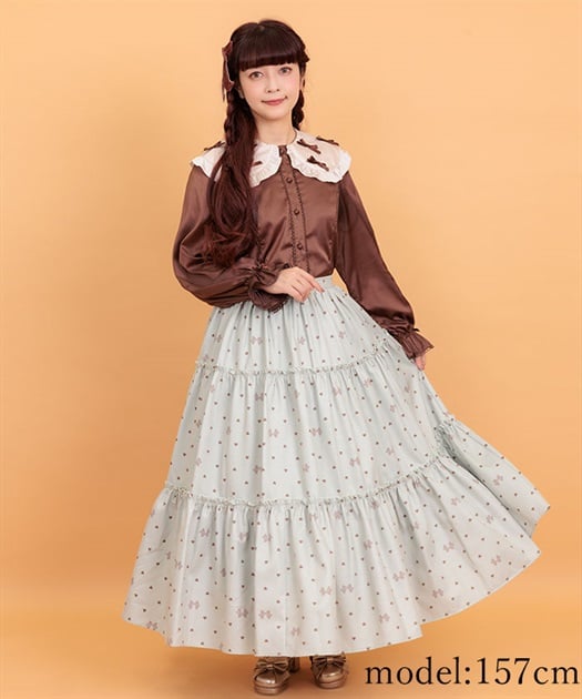 ハートドット柄ティアードスカート | outlet | axes femme ハートドット柄ティアードスカート | outlet | axes femme