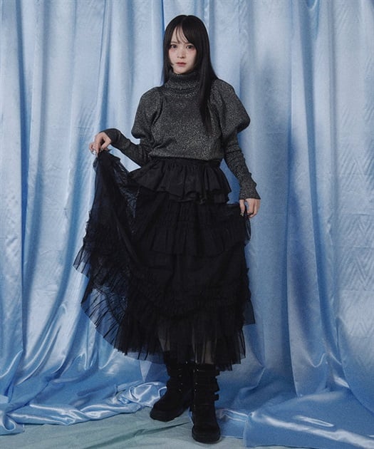 フリルチュールスカート【期間限定価格】 | レディース服 フリルチュールスカート【期間限定価格】 | レディース服