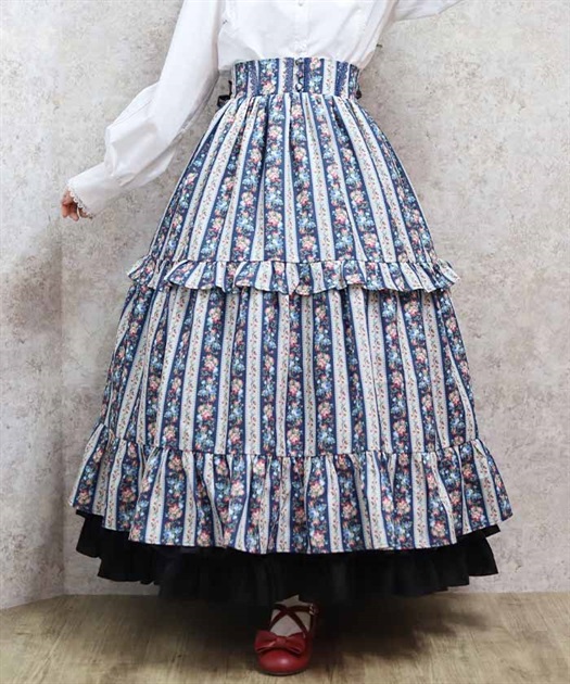 ストライプローズ柄スカート | kawaii | axes femme online shop ストライプローズ柄スカート | kawaii | axes femme online shop