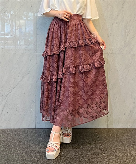 アシメフリル総レーススカート | outlet | axes femme online shop アシメフリル総レーススカート | outlet | axes femme online shop