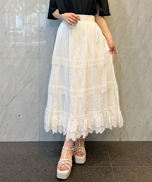 コットン風レーススカート | outlet | axes femme online shop コットン風レーススカート | outlet | axes femme online shop