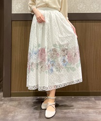 レースプリント配色ローズスカート | outlet | axes femme レースプリント配色ローズスカート | outlet | axes femme