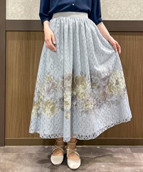 レースプリント配色ローズスカート | outlet | axes femme レースプリント配色ローズスカート | outlet | axes femme