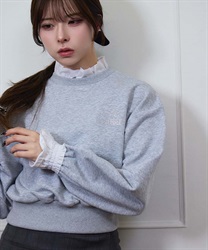 フリルレイヤードスウェット【2点10%OFF対象商品】(グレー-F)