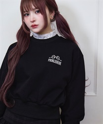 フリルレイヤードスウェット【2点10%OFF対象商品】(黒-F)
