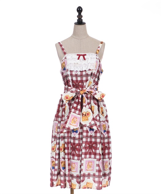 ベアズベーカリー柄ジャンスカ | outlet | axes femme online shop ベアズベーカリー柄ジャンスカ | outlet | axes femme online shop