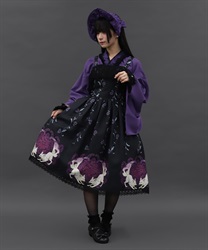 菊と狐柄ジャンパースカート【ランク限定Web先行販売】(パープル-M)