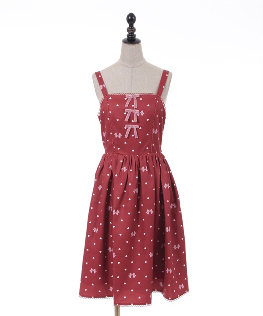 ハートドット柄ジャンスカ | outlet | axes femme online shop ハートドット柄ジャンスカ | outlet | axes femme online shop