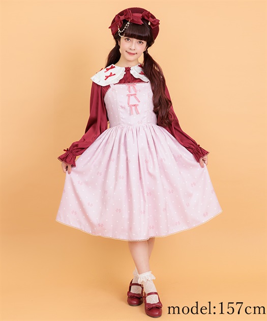 ハートドット柄ジャンスカ | outlet | axes femme online shop ハートドット柄ジャンスカ | outlet | axes femme online shop