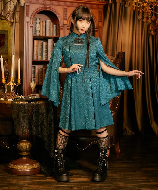 チャイナスリット袖ワンピース | POETIQUE | axes femme online shop チャイナスリット袖ワンピース | POETIQUE | axes femme online shop