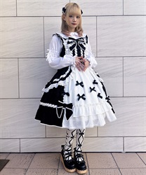 ブリリアントローズジャンパースカート【受注生産】(黒-M)