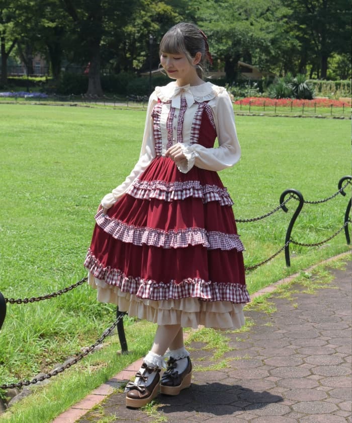 カントリーチェックジャンスカ | kawaii | axes femme online shop