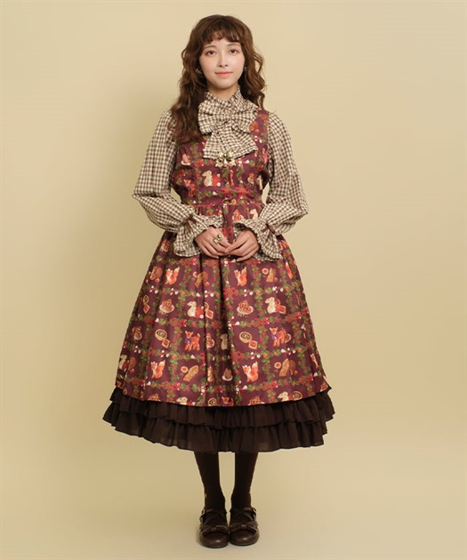 森のケーキ屋さん柄ジャンスカ | kawaii | axes femme online shop 森のケーキ屋さん柄ジャンスカ | kawaii | axes femme online shop