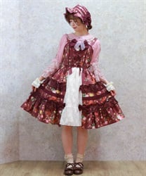アンティークローズ柄ジャンパースカート | kawaii | axes femme アンティークローズ柄ジャンパースカート | kawaii | axes femme
