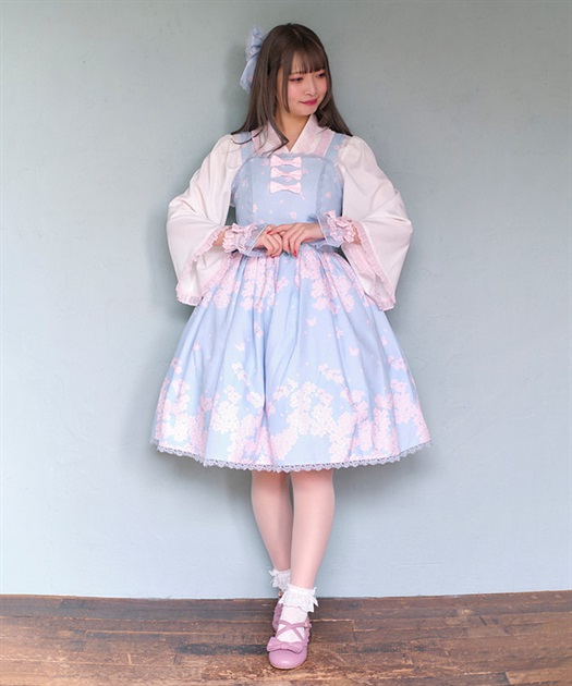 桜柄ジャンパースカート | kawaii | axes femme online shop 桜柄ジャンパースカート | kawaii | axes femme online shop