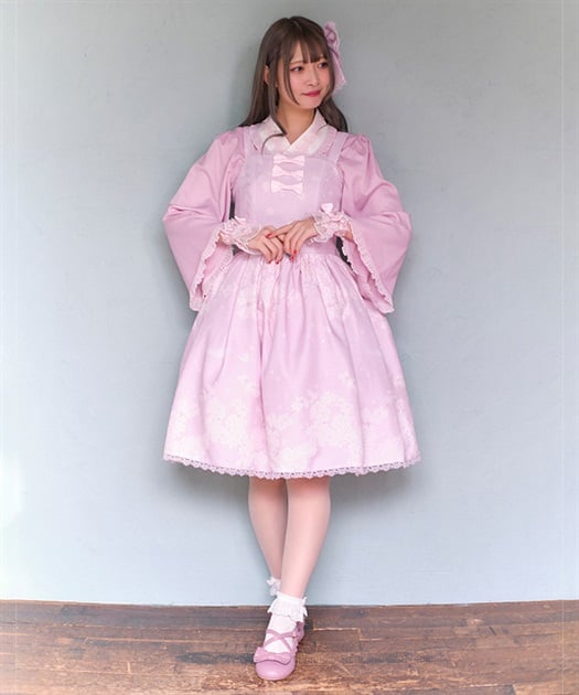 桜柄ジャンパースカート | kawaii | axes femme online shop 桜柄ジャンパースカート | kawaii | axes femme online shop