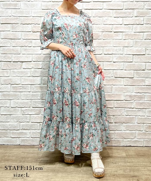 Redlabelブーケ柄ワンピース【Web限定商品】【期間限定 Redlabelブーケ柄ワンピース【Web限定商品】【期間限定