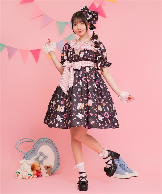 ハッピーバカンス柄ワンピース | kawaii | axes femme online shop ハッピーバカンス柄ワンピース | kawaii | axes femme online shop