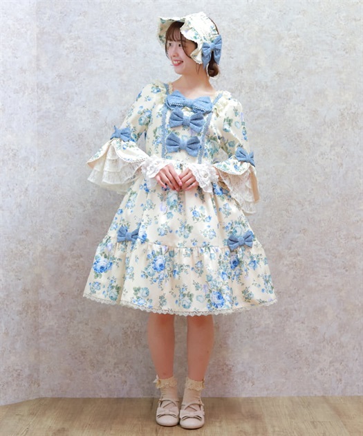 アンティークローズ柄ワンピ | kawaii | axes femme online shop アンティークローズ柄ワンピ | kawaii | axes femme online shop