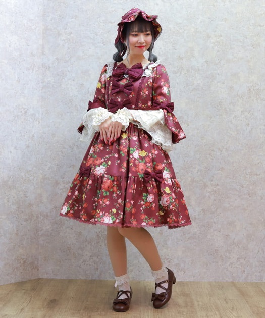 アンティークローズ柄ワンピ | kawaii | axes femme online shop アンティークローズ柄ワンピ | kawaii | axes femme online shop