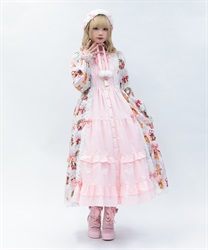 クリスマス柄ワンピース(ピンク-M)