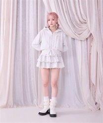 サッカーストライプリボンフリルセットアップ(95~150cm)(95cm