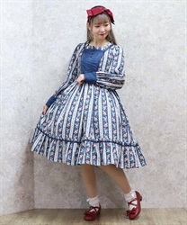 ストライプローズ柄ワンピース | レディース服・レディース ストライプローズ柄ワンピース | レディース服・レディース