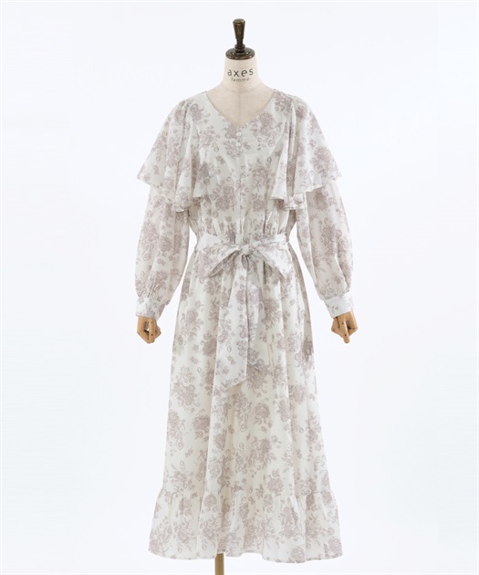 エレガンスフラワー柄ワンピース | outlet | axes femme online shop エレガンスフラワー柄ワンピース | outlet | axes femme online shop